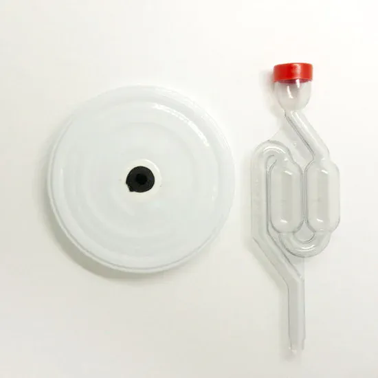 Kit airlock e tampa com borracha de vedaçao