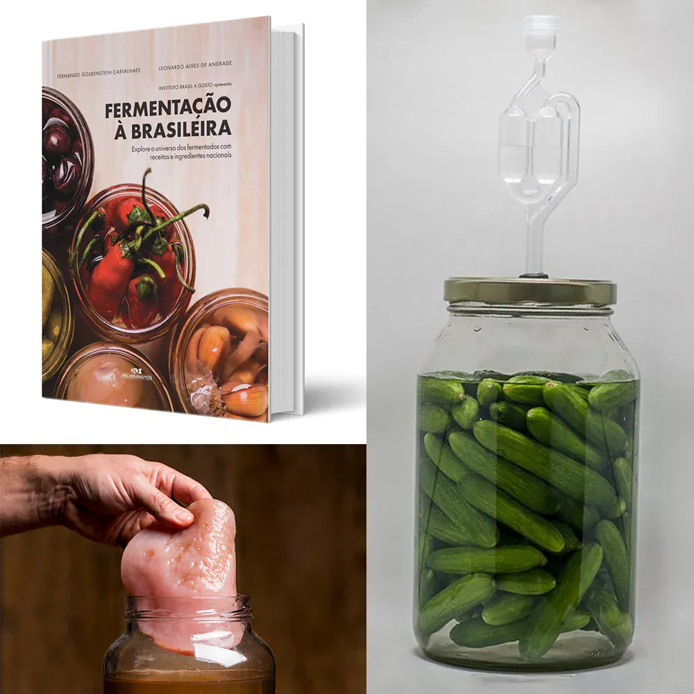 Kit Livro + Fermentador Vidro 3 Litros + SCOBY Kombucha 14 Chá Verde